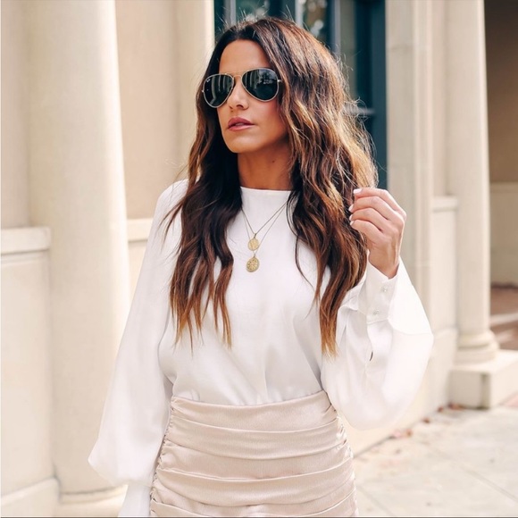 Vici Champagne Ruffle Mini Skirt - Picture 2 of 7